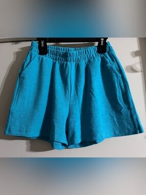 Zenana Outfitters Teal Elastic-Waist Athletic Shorts
